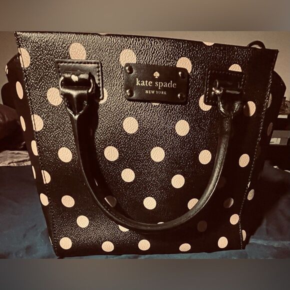 Kate Spade Totebag - Polkadot - Pink Black - Y2k Shoulder Purse - Clutch Purse - Picture 1 of 12